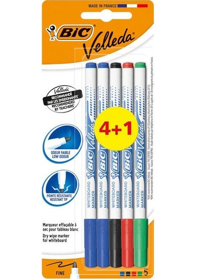 Bic Velleda 1721 4+1 Tahta Kalemi