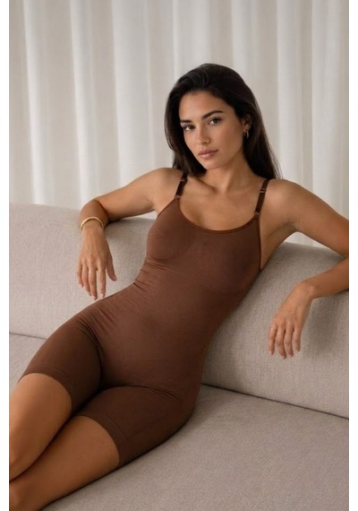 Kadın Bel & Basen Kahverengi Dar Body