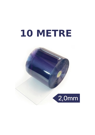 Şeffaf Pvc Şerit Perde 2,0 Mm 30 Cm 10 Metre Endüstriyel +4 C Soğuk Hava Yalıtım Perdesi