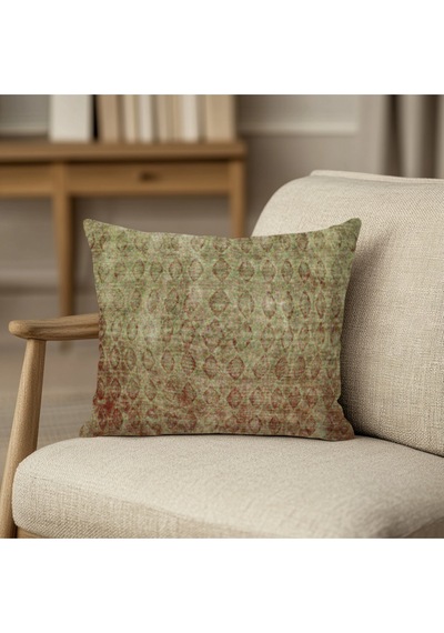 Turkıshrug Kıngdom Otantik Desenli Kilim Baskı Kırlent Kılıfı Yastık 43 X 43 Çok Renkli