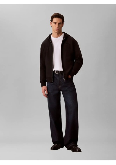 Calvin Klein Ls Mıcro Logo Dbl F, Ub1 Siyah Erkek Hoodie