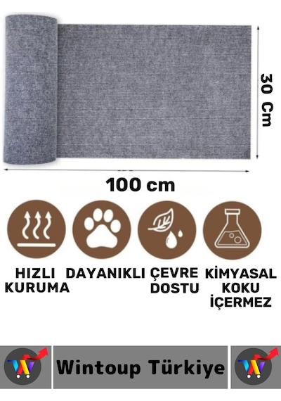 Dayanıklı Hızlı Kuruyan Mobilya Koruyucu Yapıştırılabilir Evcil Hayvan Kedi Tırmalama Matı 100x30 Cm