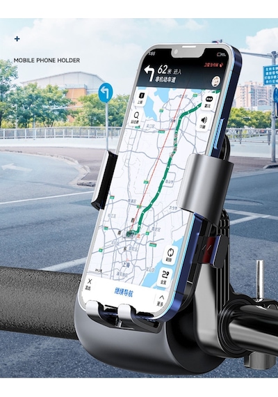 Ayarlanabilir Bisiklet Scooter Atv Otomatik Tuşlu Motorsiklet Gidon Bağlantılı Telefon Tutucu
