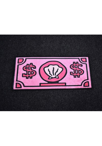 Zehra Abla Halı Yeni Lüks Dekoratif Pembe Para Banknotu Tasarım Digital Baskı Makine Halısı 7164 Çok Renkli