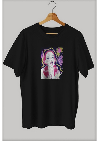 Noıssey -wed Cumartesi Tasarım Baskılı Oversize T-shirt Tişört Sokak Tarzı Siyah