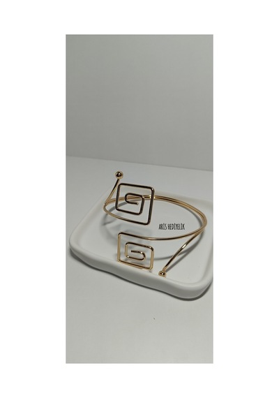 Gold Kare Geometrik Pazu Bilekliği Sarı - 725594448 Sarı
