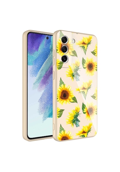 Goocamp Galaxy S21 Fe Uyumlu Kamera Korumalı Desenli Sert Silikon Epoksi Kılıf-no2 NO2