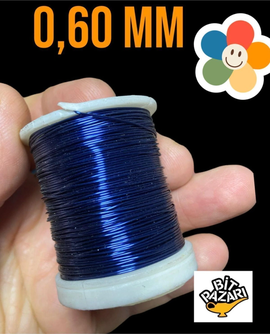 Bakır Çiçek Teli 0,60 Mm - Takı Teli - Hobi Teli - 1 Makara