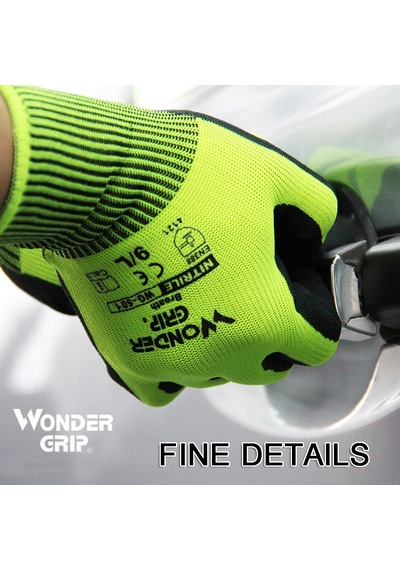 Wonder Grip Evrensel İş Eldivenleri 13-gauge Naylon İç Taban Ve Nitril Köpük Kaplama Aşınmaya Dayanıklı Bahçıvan Eldivenleri