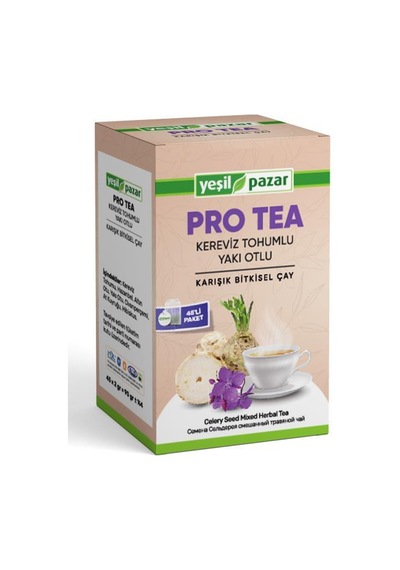 Yeşil Pazar Kereviz Tohumlu Yakıotlu Pro Tea 45 Poşet Çay