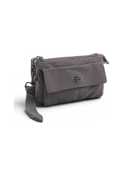 Baginn Paraşüt Kumaş Mini Çapraz Askılı Kadın Çanta Yağmur Geçirmez El Askılı Çanta 20 12 Cm Telefonluk Gri