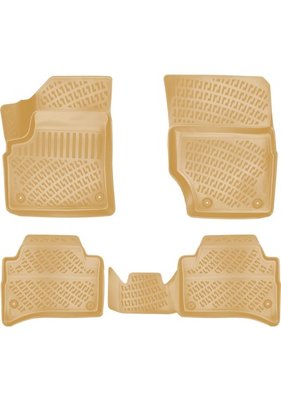 Rizline Volkswagen Touareg 2002-2010 İle Uyumlu 3d Havuzlu Paspas Bej