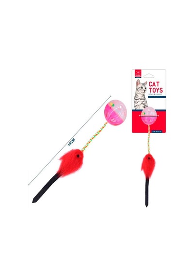 Nunbell Kedi Oyuncağı Çıngıraklı Top Tüylü Fare