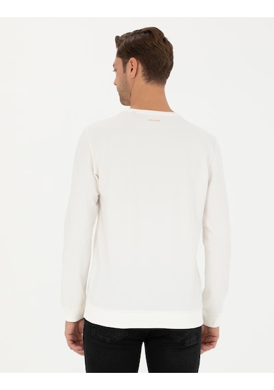 Pierre Cardin Erkek Ekru Sweatshirt 50273418-vr019 Ekru