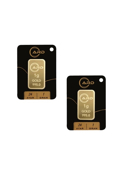1 Gr 24 Ayar Ard Gram Altın 2'li