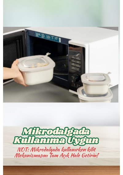 6'lı Mikrodalga Ve Difriz Kullanımına Uygun Vakumlu Sızdırmaz Saklama Kabı Seti 2x 600-1100-1800 Ml Antrasit