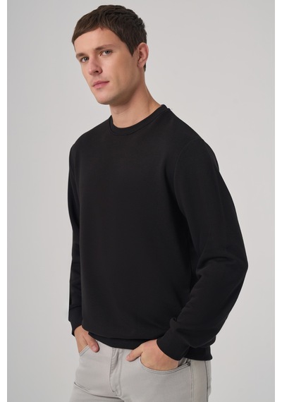 Morven Erkek Siyah Basic Bisiklet Yaka Sweatshirt 26ks063001001 Siyah