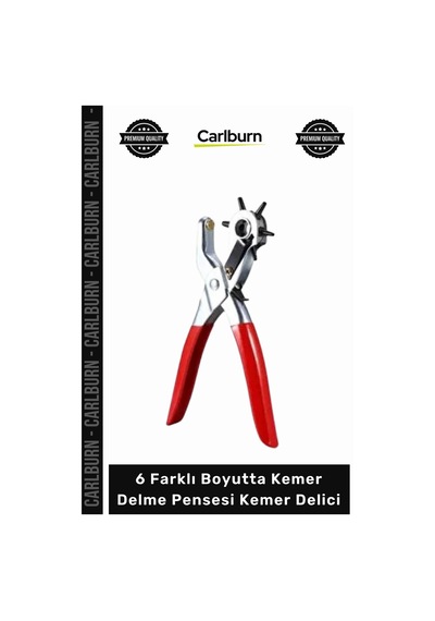 Özel Üretim Paslanmaz Çelik Deri Delgeç Makinesi 6 Farklı Boyutta Kemer Delme Pensesi Kemer Delici