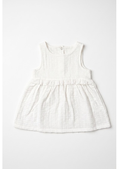 Tiffany Baby & Kids Müslin Newborn Pure Tasarımlı Elbise ekru