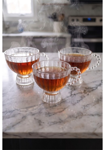 3'lü 180 Ml Boncuk Kulplu Kristal Cam Kupa Seti Kalın Cam Şeffaf Kahve Kupası Dekoratif Çay, Latte, Cappuccino Ve Türk Kahvesi Bardağı 8,5 X 7,5 Cm Şeffaf Şeffaf 3'lü 180 Ml Boncuk Kulplu Kristal Cam Kupa Seti Kalın Cam Şeffaf Kahve Kupası Dekoratif Çay, Latte, Cappuccino Ve Türk Kahvesi Bardağı 8,5 X 7,5 Cm Şeffaf Şeffaf