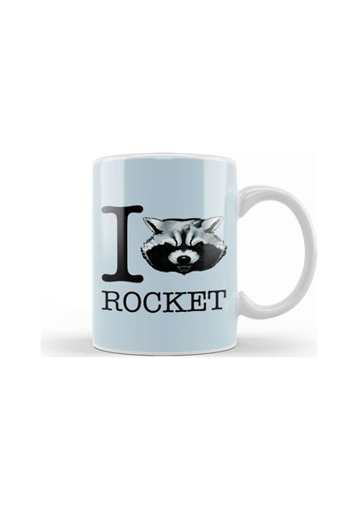 Guardians Of The Galaxy I Heart Rocket Raccoon Kupa Bardak Porselen Karışık