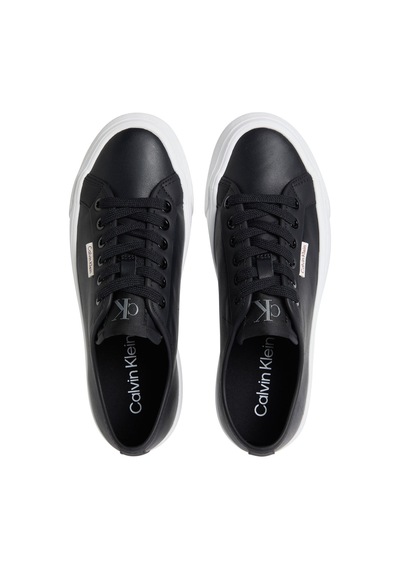 Calvin Klein Vulc Flatf Lace Up Lth Ck Siyah Kadın Sneaker 000000000102265716 Siyah