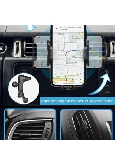 Jouis Telefon Tutucu Araç Otomatik Klipsli Araba Telefon Tutucu Ayarlanabilir Cam Ve Torpido Için Yüksek Kalite Tutucu
