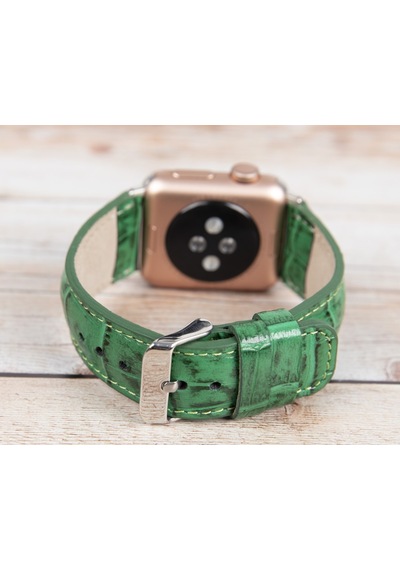 Apple Uyumlu  Watch Deri Kordon 42-44-45mm Croco Yk04