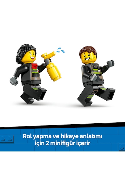 LEGO® City Merdivenli İtfaiye Kamyonu 60463 - 4 Yaş ve Üzeri Çocuklar için Yaratıcı Oyuncak Yapım Seti (82 Parça)