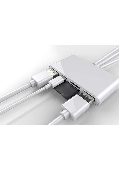 Ally 3 İn1 iPhone Uyumlu+usb C+ Usb A Kamera Okuyucu Kart Okuyucu- 5775