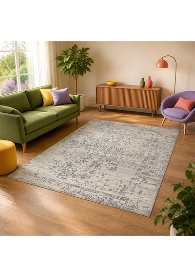 Kartela Halı Siro Halı Kaymaz Taban Makinede Yıkanabilir Halı Açık Gri - 80 X 120 Cm