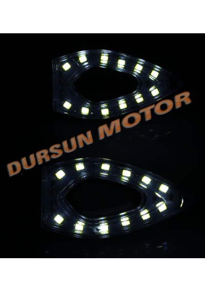 Motosiklet Ledli Sinyal Ortası Açık Beyaz Takım Zx-04