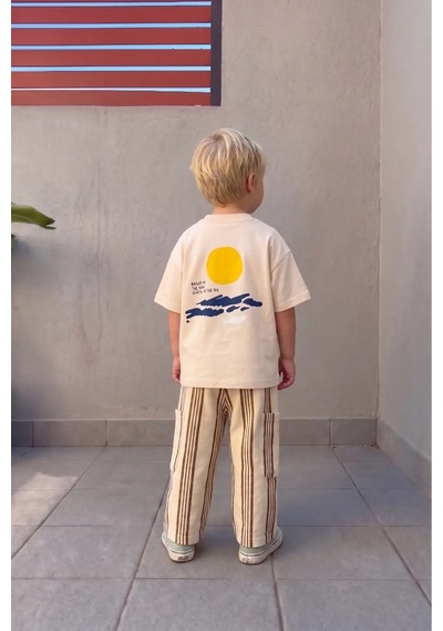 Poala Kids Sloganlı Altı Uzun Takım Çok Renkli