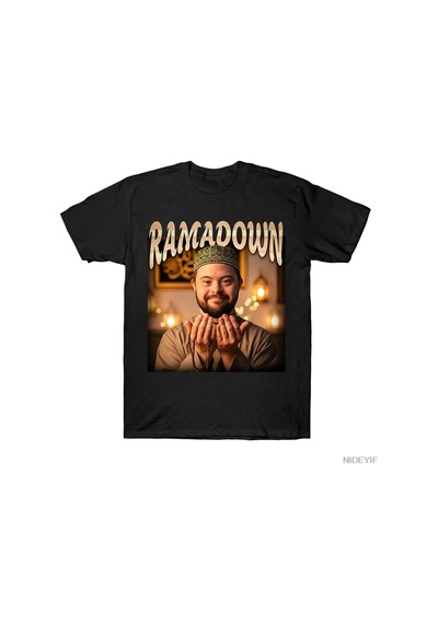 Flood Of Style Ramadown Meme T-shirt Erkekler Kadınlar Için % 100% Pamuk T Shirt Kısa Kollu Üstler J28 Siyah