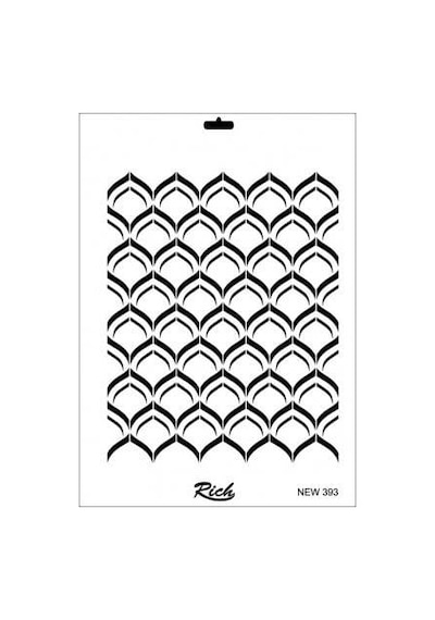 Rich New Seri N-393 Stencil 35x25 Cm - Uxfo-289333 Renkli