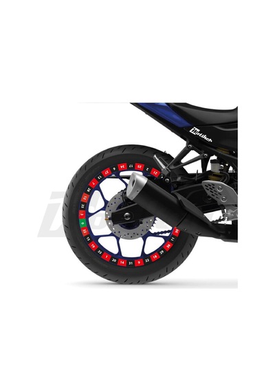 Motosiklet Jant Sticker Rulet Tasarım Etiket Modeli 17' Jant Uyumlu