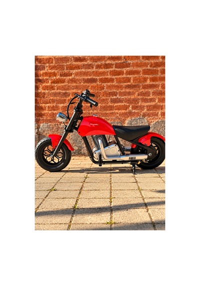 36v 180w Chopper Akülü Motor Elden Gazlı Dumanlı Şişme Lastikli Lityum Pilli Kırmızı