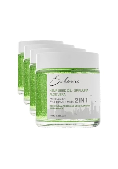 Soho N.y.c. Vegan Anti Blemish-leke Karşıtı Durulanmayan Maske Etkili Serum 100 Ml 4 Paketi