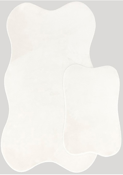 Anatolia 2'li Krem 80x140 + 50x70 Cm Büyük Ebat Banyo Paspası Set Krem
