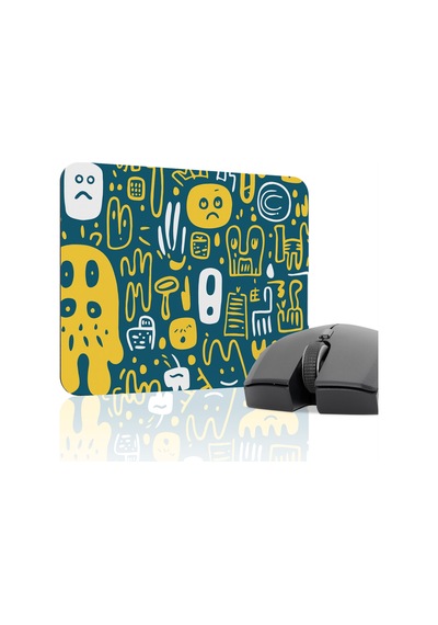 İllüstrasyon Kaymaz Dikişli Kauçuk Oyuncu Mousepad V2 - 22x18 Gaming Mouse Pad Fare Altlığı