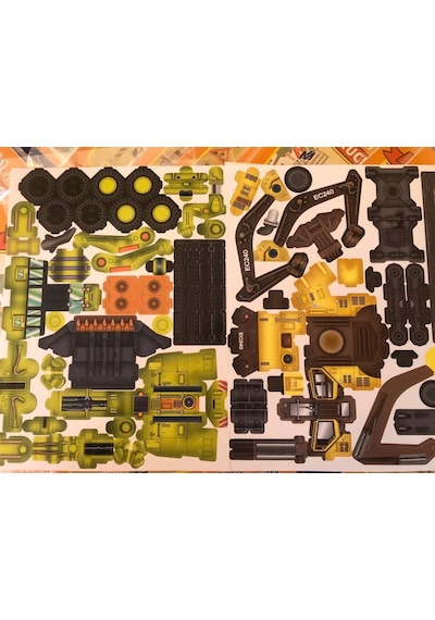 Excavator İş Makinesi 66 Parça 3d Puzzle - Truck Serisi Magic Puz