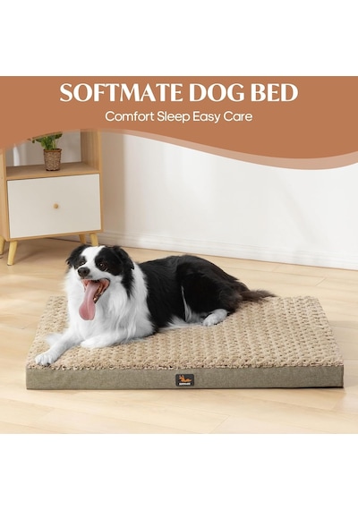 Köpek Yatağı, Ortopedik Yumurta Sandığı, Köpük Pedi, Yıkanabilir Ve Su Geçirmez Kılıf, Yumuşak, Pelüş Kö