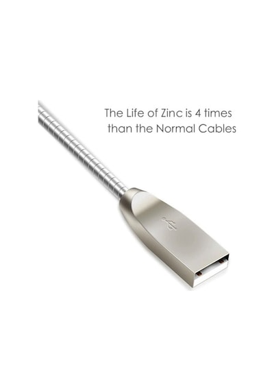 3.1A-Lightning-Type C Metal Yaylı Usb Hızlı Şarj Kablosu