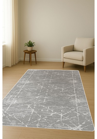 Modern Desenli Dijital Baskı Kaymaz Taban Halı H1038 Renkli