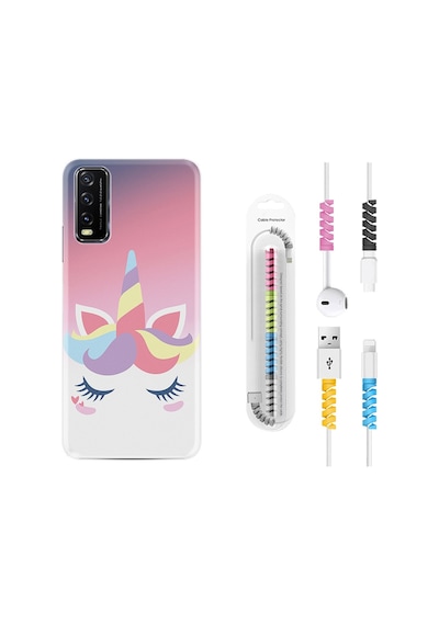 Vivo Y11S Kılıf Kablo Koruyuculu Sweety Unicorn 1737