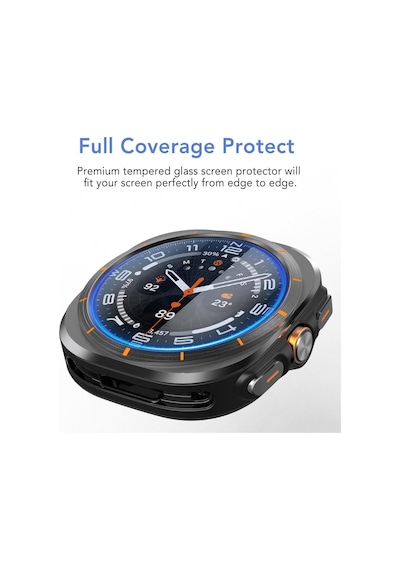 Samsung Galaxy Uyumlu Watch 7 Ultra 47mm Kolay Uygulama Aparatlı Cam Ekran Koruyucu
