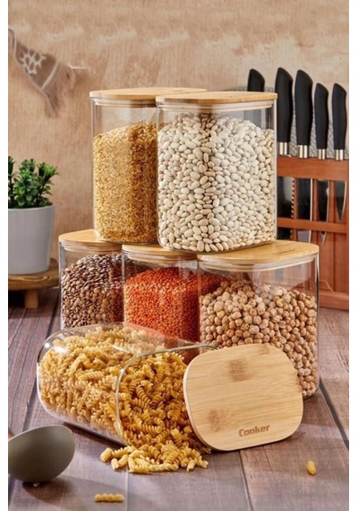 Cooker Borosilikat Cam Kavanoz 17 Cm 1 Adet Şeffaf