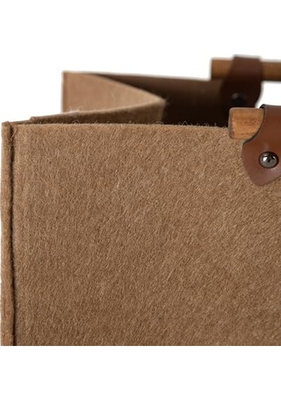 Dodie Keçe Çamaşır Sepeti Koyu Bej 29.5x37.5x52.5 Çok Renkli