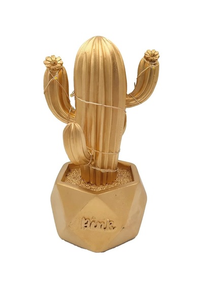 Led Işıklı Sevimli Kaktüs Dekoratif Masa Lambası Mini Biblo Gece Lambası-gold Belirtilmemis 01453957