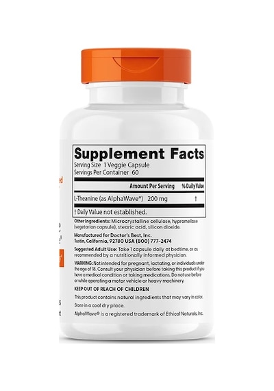 L-theanine Alphawave 200 Mg 60 Capsules Odaklanma Ve Rahatlama Desteği